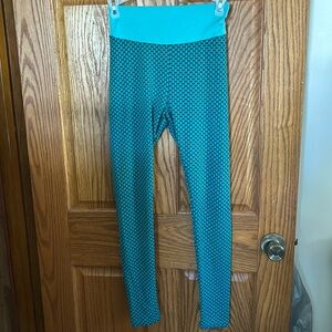 Teal leggings, size small
